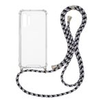 Θήκη Σιλικόνης με Κορδόνι Sonique Armor Clear Samsung Galaxy A32 4G Rainbow Μαύρο