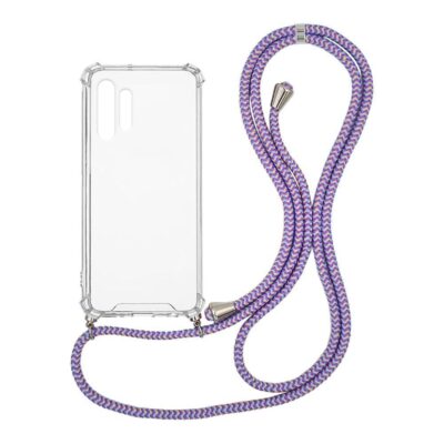 Θήκη Σιλικόνης με Κορδόνι Sonique Armor Clear Samsung Galaxy A32 4G Rainbow Λιλά