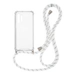 Θήκη Σιλικόνης με Κορδόνι Sonique Armor Clear Samsung Galaxy A32 4G Rainbow Λευκό