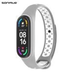 Λουράκι Σιλικόνης Sonique Sport για Xiaomi Mi Band 3/4 Γκρι / Λευκό