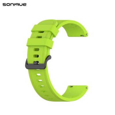 Λουράκι Σιλικόνης Soft Band Sonique 20mm για Amazfit GTS/GTS 2/GTS 2e/GTS 2mini/GTS3/GTR 42MM/BIP U/BIP/BIP lite/ZEPP E Λαχανί