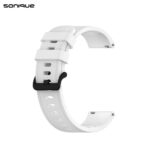 Λουράκι Σιλικόνης Soft Band Sonique 20mm για Amazfit GTS/GTS 2/GTS 2e/GTS 2mini/GTS3/GTR 42MM/BIP U/BIP/BIP lite/ZEPP E Λευκό