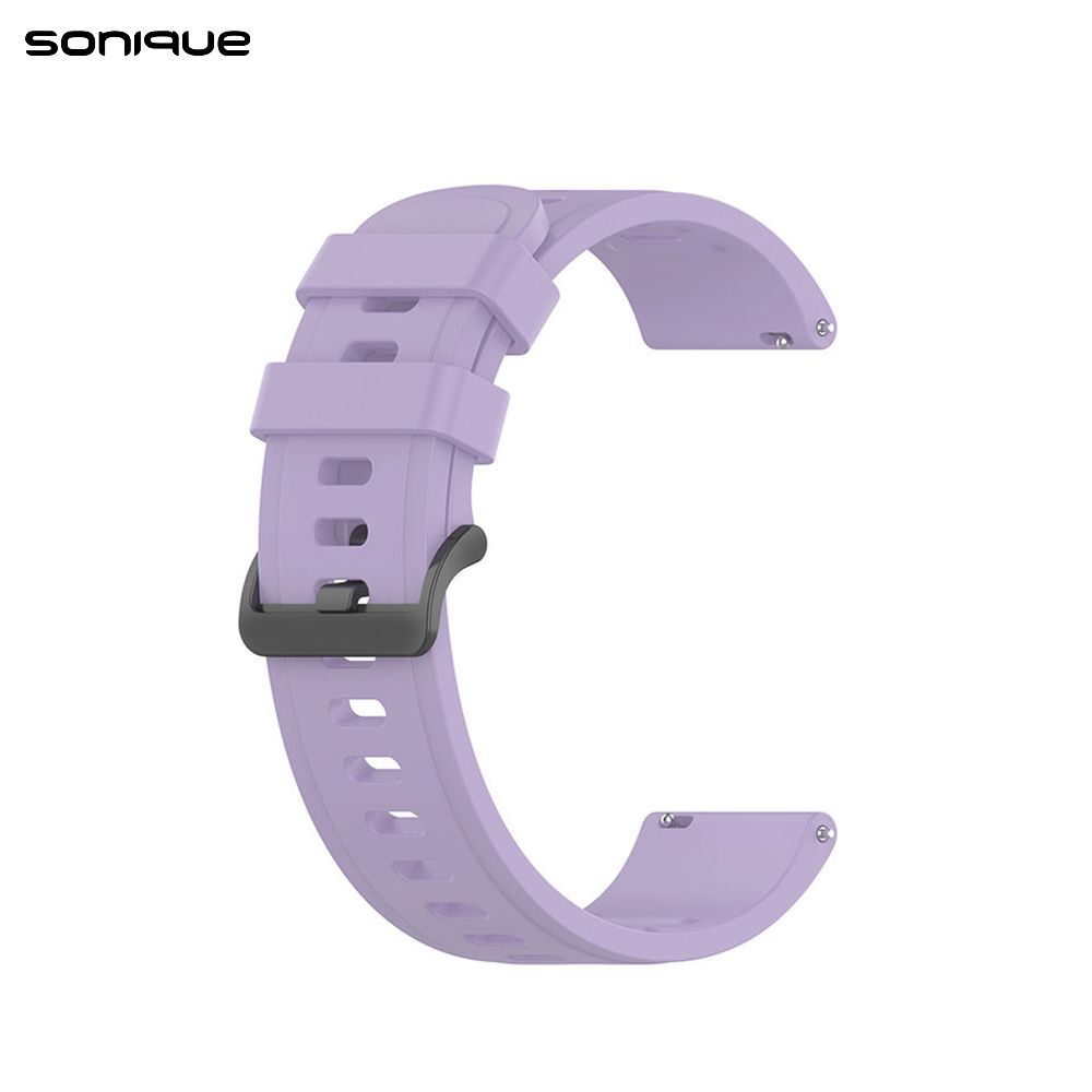 Λουράκι Σιλικόνης Soft Band Sonique 20mm για Amazfit GTS/GTS 2/GTS 2e/GTS 2mini/GTS3/GTR 42MM/BIP U/BIP/BIP lite/ZEPP E Μωβ Ανοιχτό