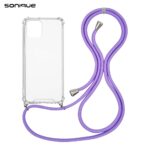 Θήκη Σιλικόνης με Κορδόνι Sonique Armor Clear Apple iPhone 12 mini Λιλά
