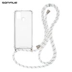 Θήκη Σιλικόνης με Κορδόνι Sonique Armor Clear Samsung Galaxy A21s Rainbow Λευκό