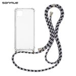 Θήκη Σιλικόνης με Κορδόνι Sonique Armor Clear Huawei P40 Lite Rainbow Μαύρο