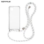 Θήκη Σιλικόνης με Κορδόνι Sonique Armor Clear Huawei P40 Lite Rainbow Λευκό
