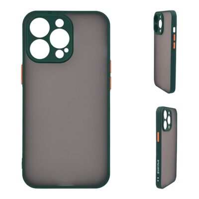 Θήκη Σιλικόνης Color Button Bumper Sonique Apple iPhone 13 Pro Πράσινο Σκούρο