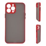 Θήκη Σιλικόνης Color Button Bumper Sonique Apple iPhone 13 Pro Max Κόκκινο