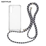 Θήκη Σιλικόνης με Κορδόνι Sonique Armor Clear Samsung Galaxy S23 Rainbow Μαύρο